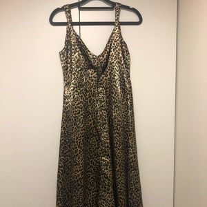 Stelen Suzette Leopard Print Slip Dress in Medium